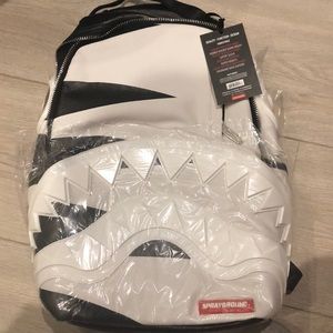 NWT Sprayground white shark backpack